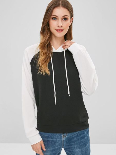 zaful standard size raglan sleeve two tone hoody drawstring two tone women's fashionable sweatshirts patchwork elastic hoodies, Black
zaful standard size raglan sleeve two tone hoody drawstring two tone women's fashionable sweatshirts patchwork elastic hoodies, Black