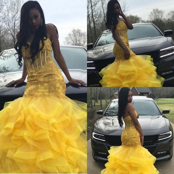 yellow mermaid prom dresses 2019 appliqued long formal party gown plus size pageant dresses custom made bc1635, Black
yellow mermaid prom dresses 2019 appliqued long formal party gown plus size pageant dresses custom made bc1635, Black