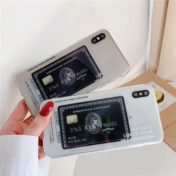 trend brand american express credit card transparent sfot phone case for iphone x xr xs 11 pro max 6s 7 8 plus cool cover coque
trend brand american express credit card transparent sfot phone case for iphone x xr xs 11 pro max 6s 7 8 plus cool cover coque