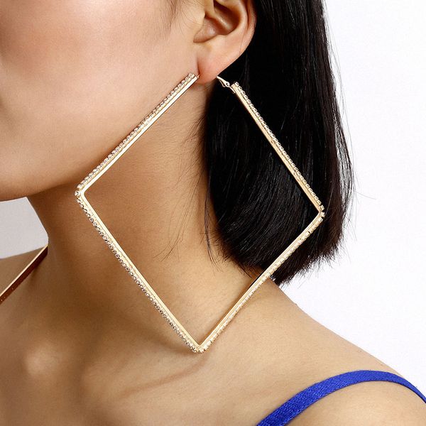 hoop & huggie punk exaggerated rhinestone zircon oversized square earrings for women vintage statement geometric jewelry xr2884, Golden;silver
hoop & huggie punk exaggerated rhinestone zircon oversized square earrings for women vintage statement geometric jewelry xr2884, Golden;silver