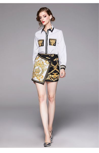 felyn 2020 ins internet celebrity famous faux two pieces dress women set luxury print bodycon office lady suits, White
felyn 2020 ins internet celebrity famous faux two pieces dress women set luxury print bodycon office lady suits, White