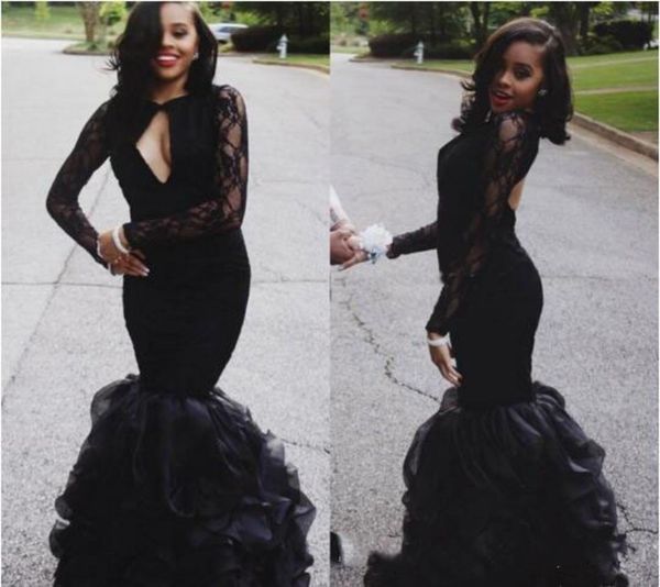 2020 backless mermaid evening dresses tulle lace prom dress floor tarin long sleeve special occasion dresses, Black;red
2020 backless mermaid evening dresses tulle lace prom dress floor tarin long sleeve special occasion dresses, Black;red