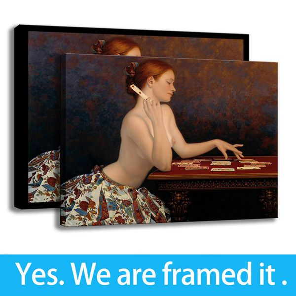 painting art hd print on canvas porch decor girl behind the solitaire framed art - ready to hang - framed
painting art hd print on canvas porch decor girl behind the solitaire framed art - ready to hang - framed