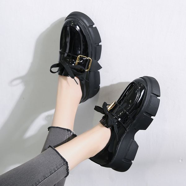 shoes woman flats 2020 fashion women's oxfords casual female sneakers round toe clogs platform all-match dress retro modis, Black
shoes woman flats 2020 fashion women's oxfords casual female sneakers round toe clogs platform all-match dress retro modis, Black