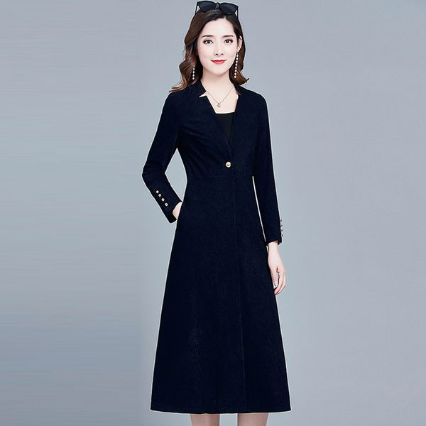 casual single breasted long sleeve trench women fashion temperament v-neck long section trench spring new solid color coats, Tan;black
casual single breasted long sleeve trench women fashion temperament v-neck long section trench spring new solid color coats, Tan;black