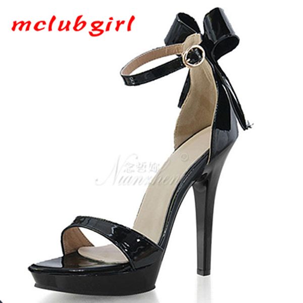 mclubgirl 15cm heels color matching round head buckle and bow knot in one and hentian high night show brides' sandals lyp, Black
mclubgirl 15cm heels color matching round head buckle and bow knot in one and hentian high night show brides' sandals lyp, Black