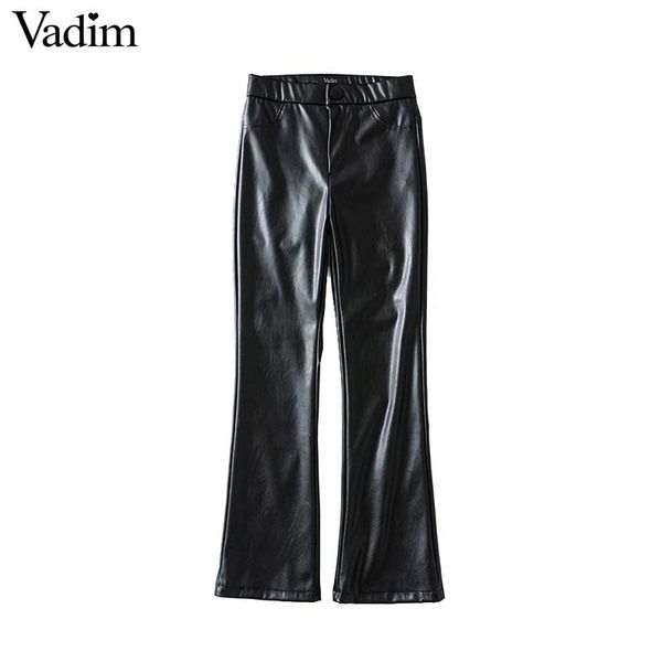 women's pants & capris vadim women chic pu leather boot cut solid zipper decorate pocket female basic elegant full length trousers kb15, Black;white
women's pants & capris vadim women chic pu leather boot cut solid zipper decorate pocket female basic elegant full length trousers kb15, Black;white