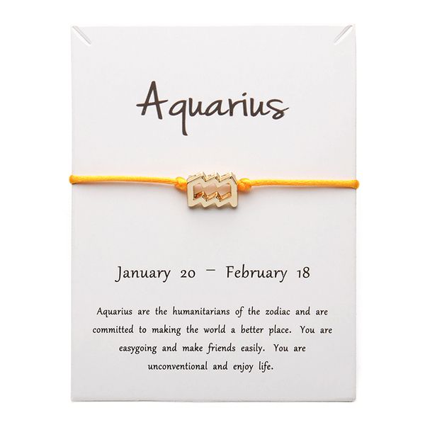 white card yellow color fashion jewelry 12 constellations zodiac woven bracelet bangles for women, Golden;silver
white card yellow color fashion jewelry 12 constellations zodiac woven bracelet bangles for women, Golden;silver