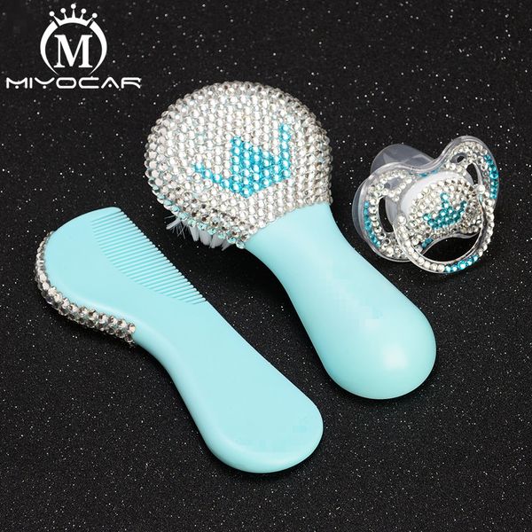 miyocar bling bling blue beautiful set of good quality baby comb and blue white crown pacifier for baby shower gift
miyocar bling bling blue beautiful set of good quality baby comb and blue white crown pacifier for baby shower gift