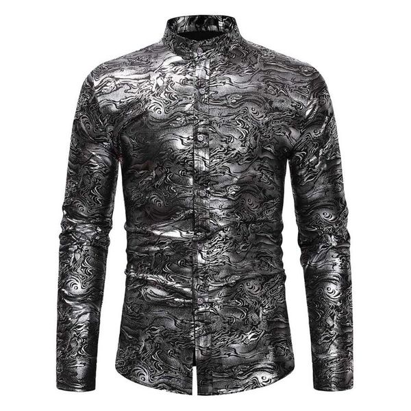 chamsgend long sleeve man shirts polyester men's blouse autumn painting large size casual blouse shirts, White;black
chamsgend long sleeve man shirts polyester men's blouse autumn painting large size casual blouse shirts, White;black