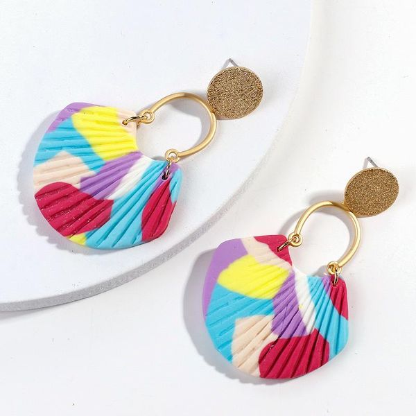 amorcome geometric polymer clay drop earrings colorful fan shape gold metal hook dangle earrings for women fashion jewelry gift, Silver
amorcome geometric polymer clay drop earrings colorful fan shape gold metal hook dangle earrings for women fashion jewelry gift, Silver