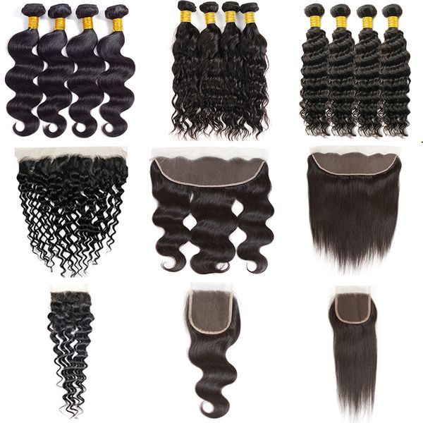 indian straight virgin human hair 4 bundles with closure frontal 100% unprocessed deep wave human hair 13x4 with ear to ear lace closure for, Black
indian straight virgin human hair 4 bundles with closure frontal 100% unprocessed deep wave human hair 13x4 with ear to ear lace closure for, Black
