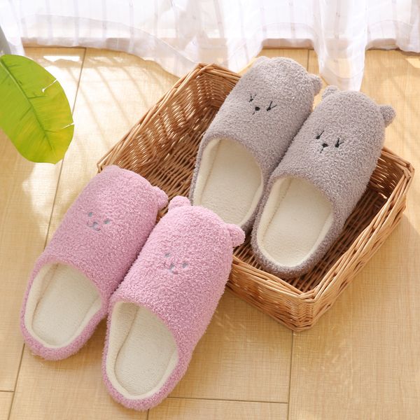 new winter warm slippers men women soft bottom cotton slippers cute bear home non-slip shoes couple indoor mute, Black
new winter warm slippers men women soft bottom cotton slippers cute bear home non-slip shoes couple indoor mute, Black