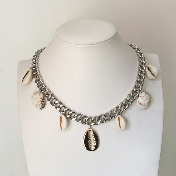 bohemian natural sea shell choker necklace for women rope chain silver gold cowrie shell ocean necklaces beach summer jewelry 
bohemian natural sea shell choker necklace for women rope chain silver gold cowrie shell ocean necklaces beach summer jewelry