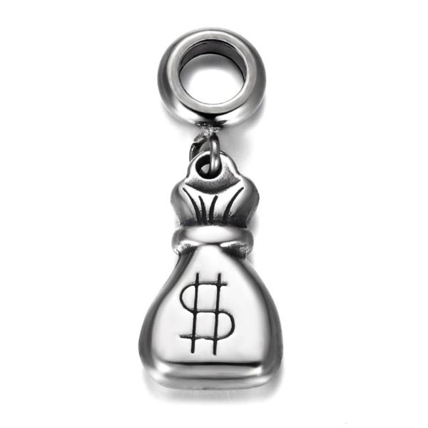 316l stainless steel spacer bail bead money bag charms 5mm hole polished metal charm accessories for diy bracelet jewelry making, Bronze;silver
316l stainless steel spacer bail bead money bag charms 5mm hole polished metal charm accessories for diy bracelet jewelry making, Bronze;silver