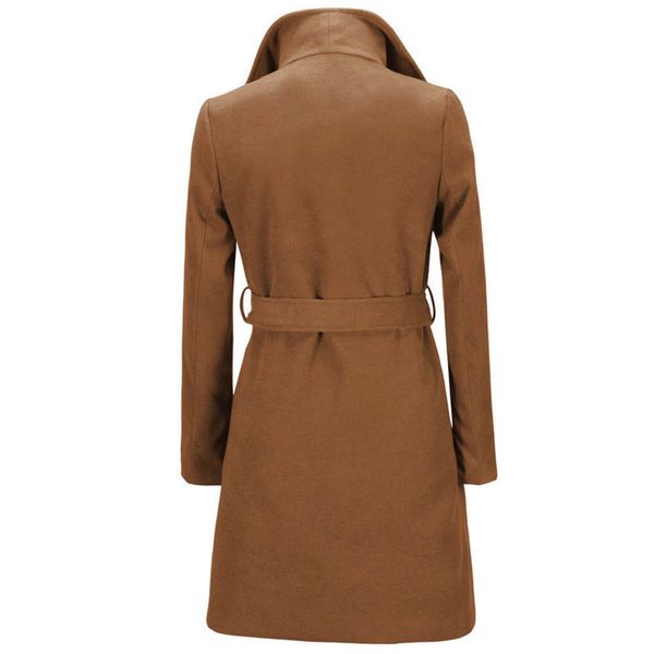 new women winter coats fashion solid color women outerwear sashes lapel neck casual female wool coats, Black
new women winter coats fashion solid color women outerwear sashes lapel neck casual female wool coats, Black