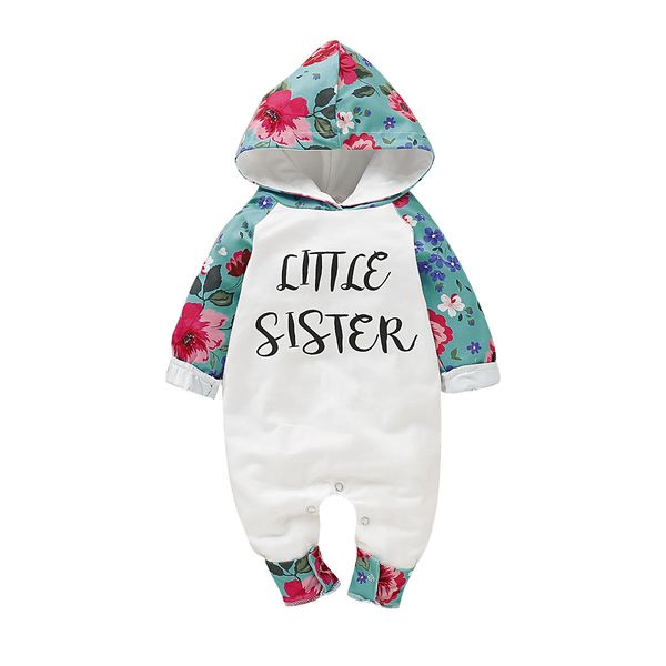 newborn baby girls outfit little sister long sleeve floral hoodie romper jumpsuit infant one-piece creepers clothes, Blue
newborn baby girls outfit little sister long sleeve floral hoodie romper jumpsuit infant one-piece creepers clothes, Blue