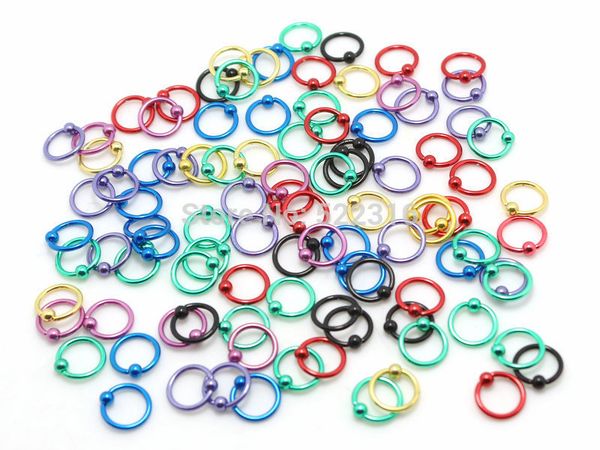100pcs mix color stainless steel captive beaded ring body piercing jewelry septum lip ring jewelry t200507, Slivery;golden
100pcs mix color stainless steel captive beaded ring body piercing jewelry septum lip ring jewelry t200507, Slivery;golden