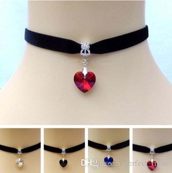 crystal tasseled collar gothic heart women choker necklace leather short designer necklace velvet ribbon retro chokers jewelry sale, Blue;red
crystal tasseled collar gothic heart women choker necklace leather short designer necklace velvet ribbon retro chokers jewelry sale, Blue;red