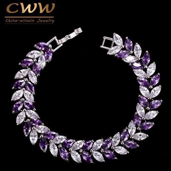 cwwzircons women cz wedding jewelry luxury big austrian red purple crystal bracelet with cubic zirconia cb141, Golden;silver
cwwzircons women cz wedding jewelry luxury big austrian red purple crystal bracelet with cubic zirconia cb141, Golden;silver