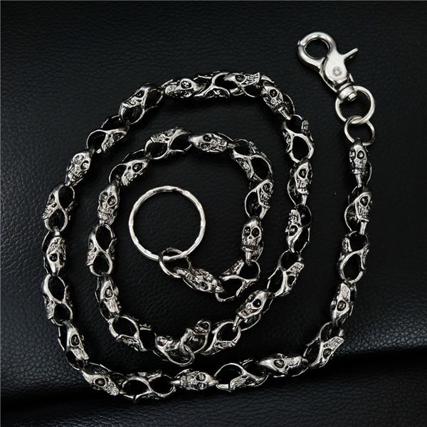 alloy skull ghost rock punk key chains clip hip hop jewelry pants keychain wallet chain waist chains, Silver
alloy skull ghost rock punk key chains clip hip hop jewelry pants keychain wallet chain waist chains, Silver