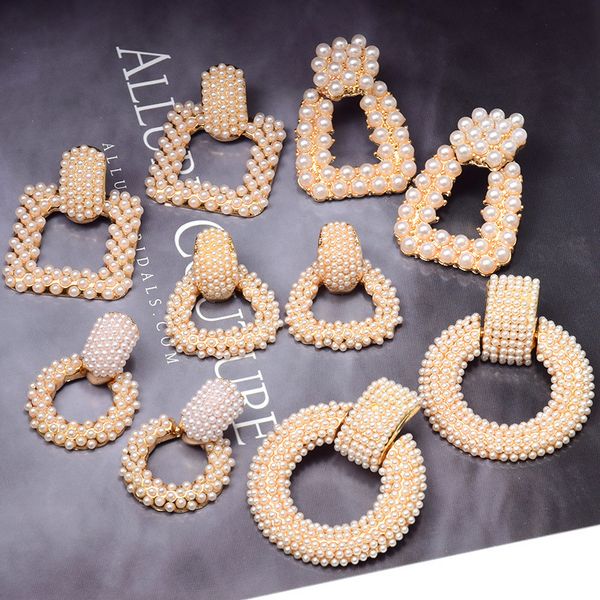 wholesale geometric metal pearl dangle drop earrings high-quality za new jewelry accessories for women fashion pendientes bijoux, Silver
wholesale geometric metal pearl dangle drop earrings high-quality za new jewelry accessories for women fashion pendientes bijoux, Silver