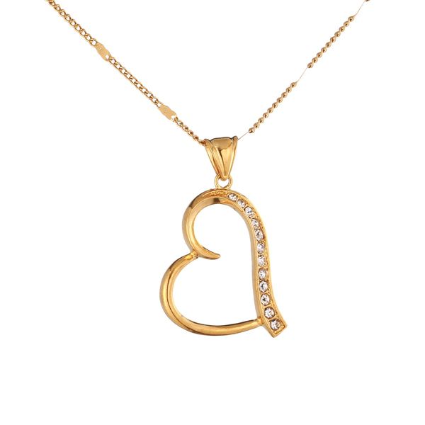fashion cute rhinestone gold color heart pendant necklace trendy small heart women men chain jewelry gift, Silver
fashion cute rhinestone gold color heart pendant necklace trendy small heart women men chain jewelry gift, Silver