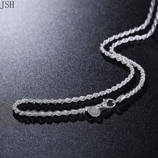 wholesale 16-24inches rope chain 3mm fashion 925 cute silver plated women men necklace jewelry for pendant jsh
wholesale 16-24inches rope chain 3mm fashion 925 cute silver plated women men necklace jewelry for pendant jsh