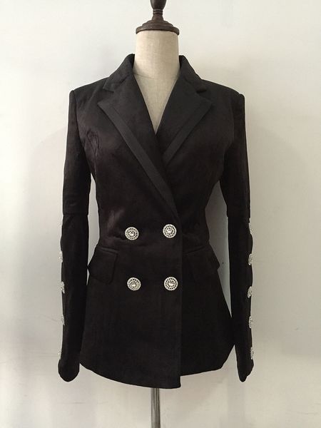 2019 women's jacket diamond buckle double breasted suit jacket summer autumn spring winter evening party bodycon, Black;brown
2019 women's jacket diamond buckle double breasted suit jacket summer autumn spring winter evening party bodycon, Black;brown
