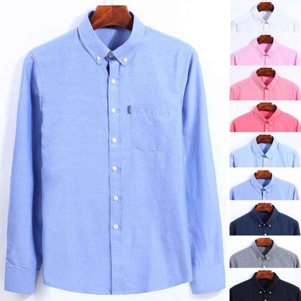 brand men oxford shirt 2020 korean wild slim long sleeve casual shirts solid business dress shirt camisa masculina 9 colors 5xl, White;black
brand men oxford shirt 2020 korean wild slim long sleeve casual shirts solid business dress shirt camisa masculina 9 colors 5xl, White;black