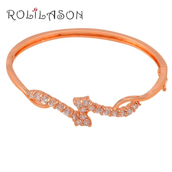 rolilason brand designers selling white crystal zircon fashion jewelry rose gold tone bangles for women tb199, Black 
rolilason brand designers selling white crystal zircon fashion jewelry rose gold tone bangles for women tb199, Black