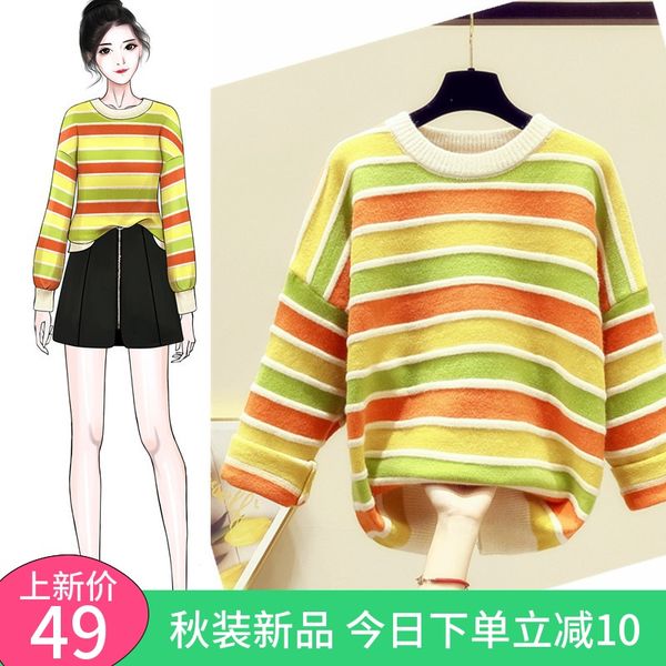 pullover real cotton standard loose sweaters womens wear autumn in 2019 the new stripe sleeve knit line blouse sets students, White;black
pullover real cotton standard loose sweaters womens wear autumn in 2019 the new stripe sleeve knit line blouse sets students, White;black