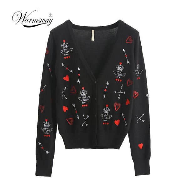luxury designer brand knitted sweater for women v neck embroidered arrow through heart pattern knitted cardigans black b-179, White
luxury designer brand knitted sweater for women v neck embroidered arrow through heart pattern knitted cardigans black b-179, White
