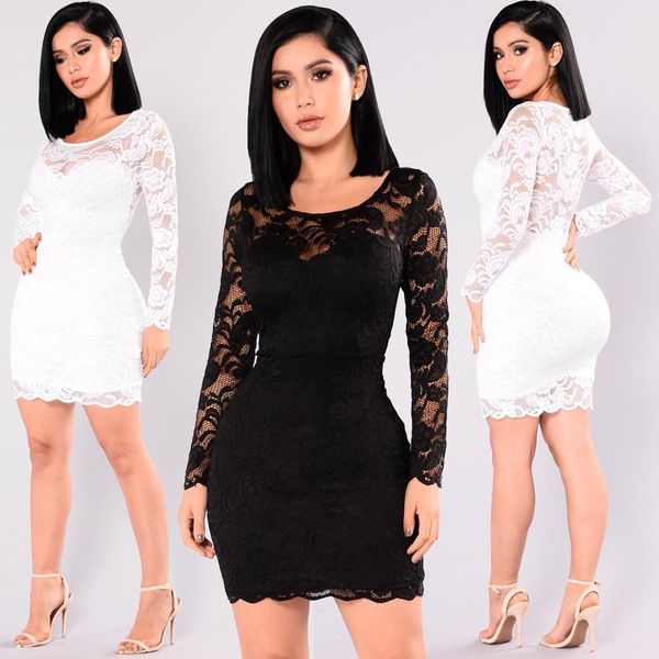 мода-2019 новая мода sexy женщин платье sheer цветочные кружева милая форма шею длинным рукавом bodycon mini partywear цельный, Black;gray 
мода-2019 новая мода sexy женщин платье sheer цветочные кружева милая форма шею длинным рукавом bodycon mini partywear цельный, Black;gray