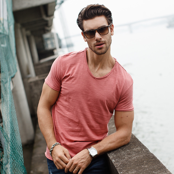 brand cotton quality men's v-neck short sleeve t shirt slim fit pure fashion men's casual tshirt, White;black
brand cotton quality men's v-neck short sleeve t shirt slim fit pure fashion men's casual tshirt, White;black