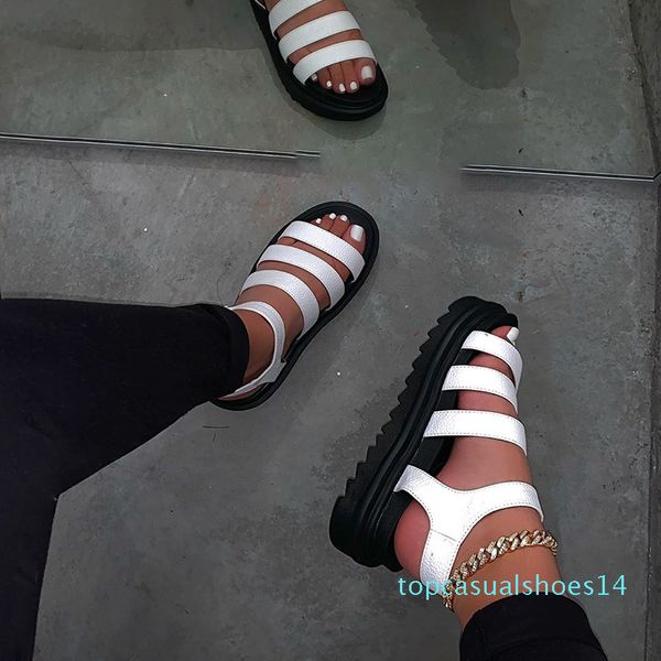 new summer women sandals with open toe buckle and platform handmade fashion comfortable solid color wild plus size sandals 14t, Black
new summer women sandals with open toe buckle and platform handmade fashion comfortable solid color wild plus size sandals 14t, Black