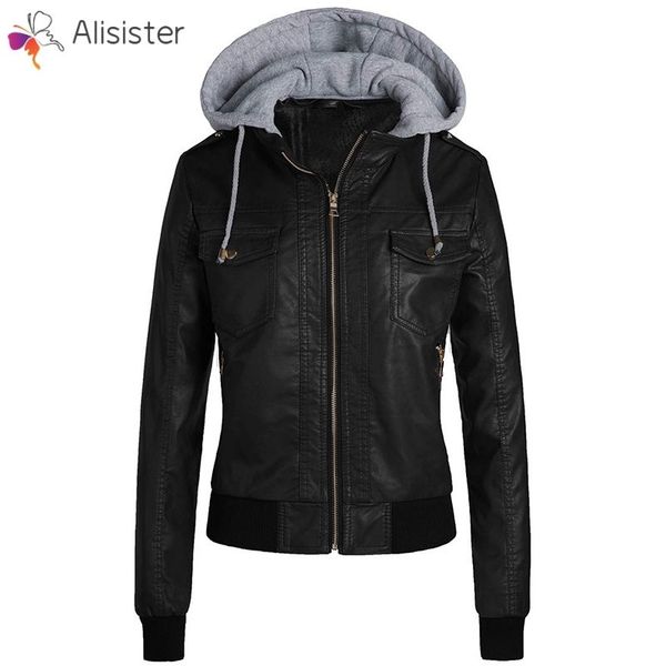 new fashion women autumn winter pu leather jackets hooded black warm zipper basic fleece coat biker jacket with pocket, Black;brown
new fashion women autumn winter pu leather jackets hooded black warm zipper basic fleece coat biker jacket with pocket, Black;brown