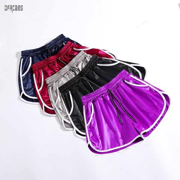 women's shorts summer elastic waist womens satin 2021 black pockets wide leg blue casual drawstring femme, White;black
women's shorts summer elastic waist womens satin 2021 black pockets wide leg blue casual drawstring femme, White;black