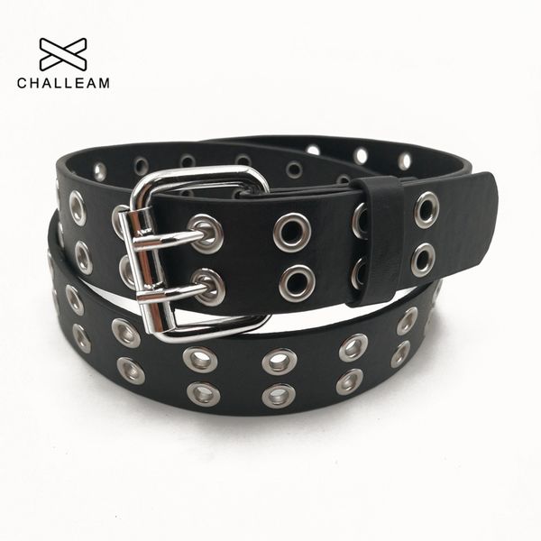 women punk style leather belt with chain adjustable black double eyelet pin buckle jeans trousers waist grommet belts men 114, Black;brown
women punk style leather belt with chain adjustable black double eyelet pin buckle jeans trousers waist grommet belts men 114, Black;brown