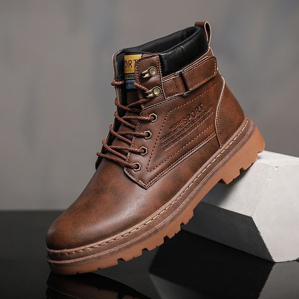 men winter boots outdoor waterproof warm boots high-lace-up new fashion work anti-slip ankle big size, Black
men winter boots outdoor waterproof warm boots high-lace-up new fashion work anti-slip ankle big size, Black