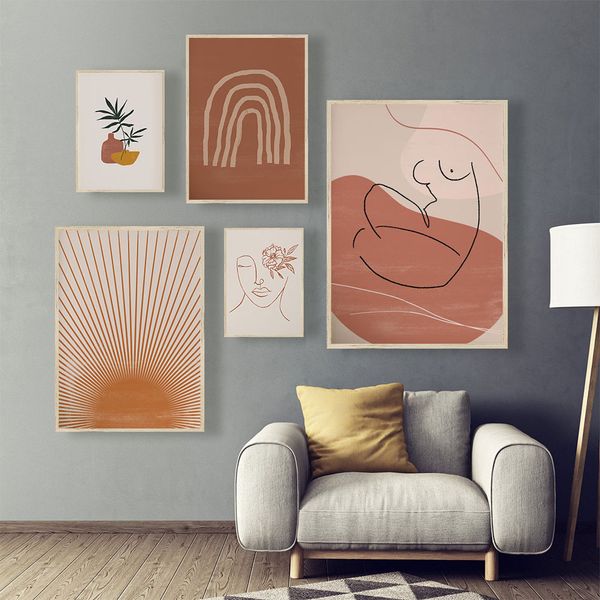 boho posters and prints abstract line drawing sun canvas painting wall art print mid century poster wall picture home decoration
boho posters and prints abstract line drawing sun canvas painting wall art print mid century poster wall picture home decoration
