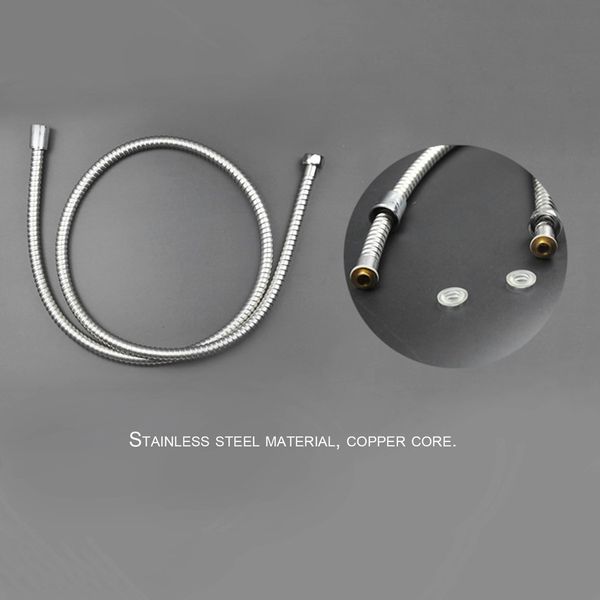 flexible 2 meters stainless steel shower tube durable copper core bathroom hand held shower head hose bathroom accessories
flexible 2 meters stainless steel shower tube durable copper core bathroom hand held shower head hose bathroom accessories