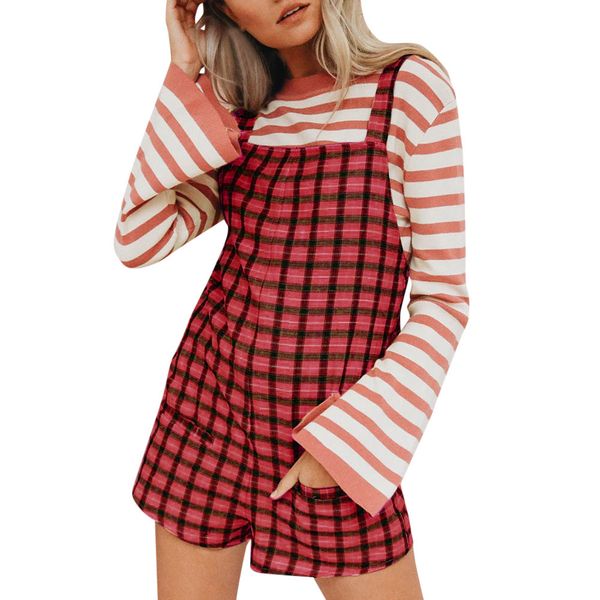 jaycosin women's jumpsuit clothe casual plaid overalls for women adjustable cotton pockets elastic band shorts pants dropship, Black;white
jaycosin women's jumpsuit clothe casual plaid overalls for women adjustable cotton pockets elastic band shorts pants dropship, Black;white