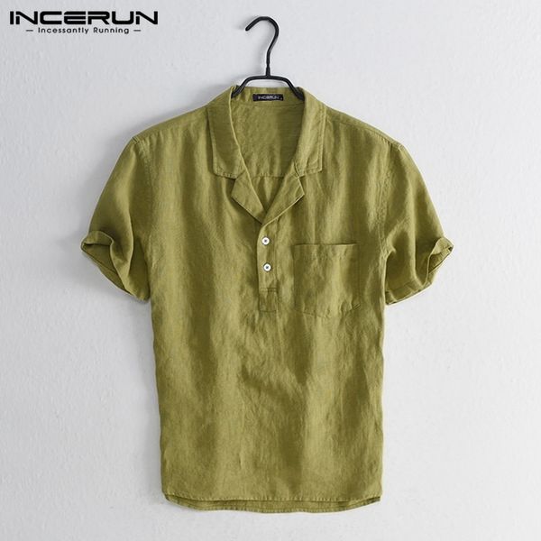 incerun summer cotton men casual shirt solid color short sleeve street lapel harajuku 2020 breathable camisas hombre s-5xl, White;black
incerun summer cotton men casual shirt solid color short sleeve street lapel harajuku 2020 breathable camisas hombre s-5xl, White;black