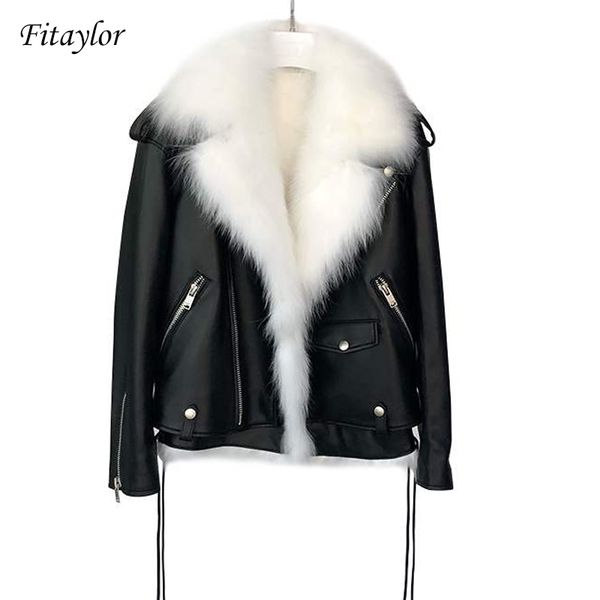 fitaylor winter faux leather jackets women white faux fur vest+ black pu leather motorcycle coat female snow short outerwear
fitaylor winter faux leather jackets women white faux fur vest+ black pu leather motorcycle coat female snow short outerwear