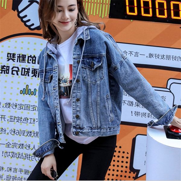 female fashion vintage jeans jackets female spring autumn long sleeve hooded denim jacket women ladies casual basic coat jacket, Black;brown
female fashion vintage jeans jackets female spring autumn long sleeve hooded denim jacket women ladies casual basic coat jacket, Black;brown