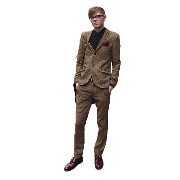 2020 new brown tweed men wedding custom made suit blazer dinner business single breasted suit 2 pieces(jacket+pants, White;black
2020 new brown tweed men wedding custom made suit blazer dinner business single breasted suit 2 pieces(jacket+pants, White;black