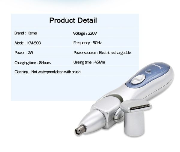 nästrimmer kemei nose clipper 2in 1 electric men's hair trimmer face sideburn hair removal removedor de pelos automatic trimming
nästrimmer kemei nose clipper 2in 1 electric men's hair trimmer face sideburn hair removal removedor de pelos automatic trimming