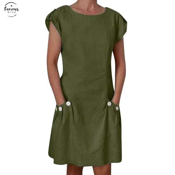 women casual o neck short sleeve with pocket buttoned decor zipper back mini linen dress female summer vestidos for 2019, Black;gray
women casual o neck short sleeve with pocket buttoned decor zipper back mini linen dress female summer vestidos for 2019, Black;gray