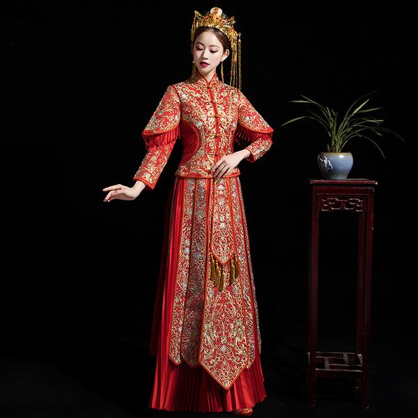 plus size 5xl cheongsam chinese traditional dress qipao embroidery oriental dresses wedding gowns robe orientale vestido chino, Red
plus size 5xl cheongsam chinese traditional dress qipao embroidery oriental dresses wedding gowns robe orientale vestido chino, Red